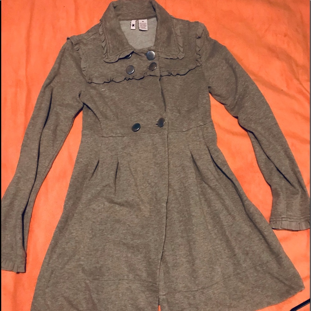 Stella Starr Lucky Brand Ruffle Sweater Jacket